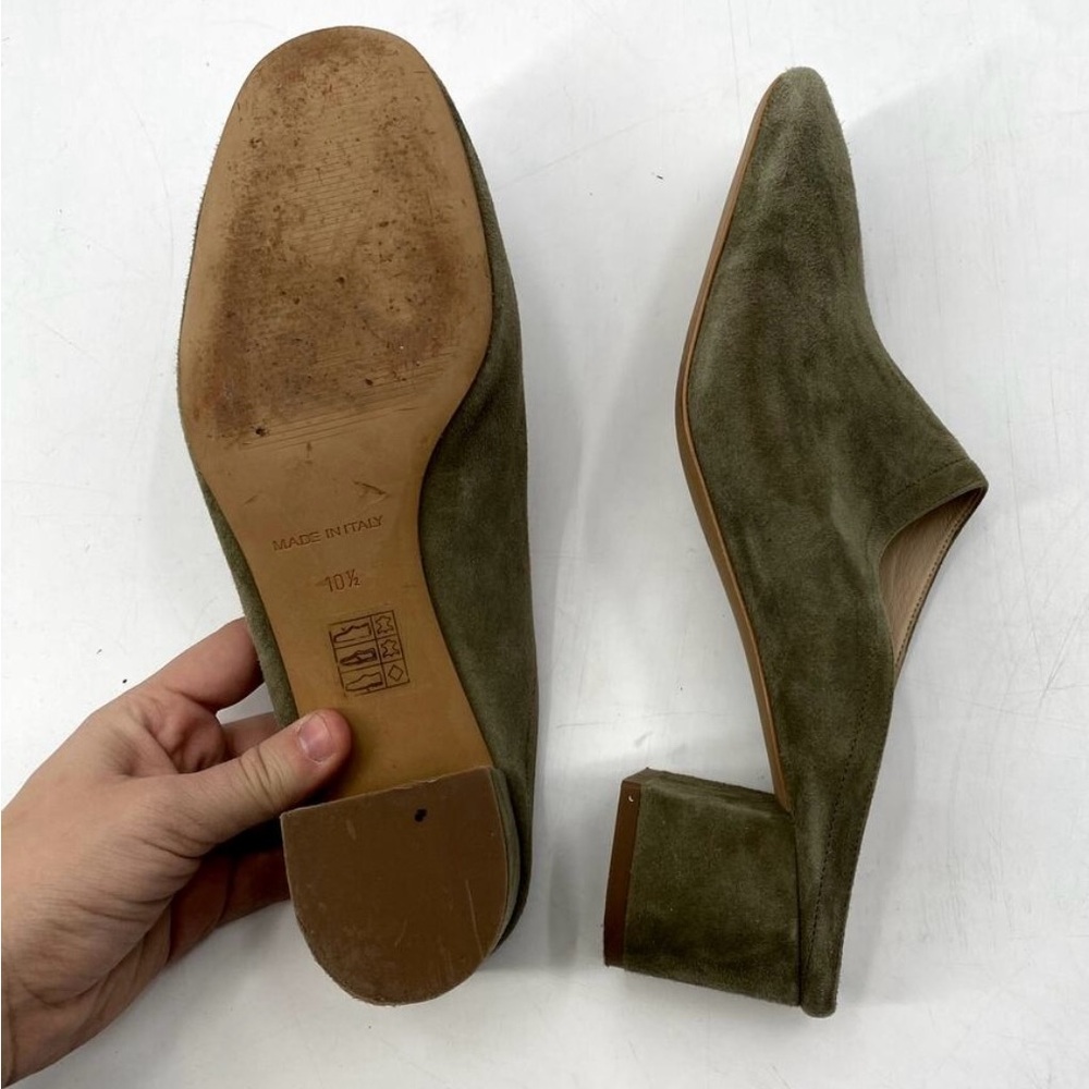 Everlane Green Suede Mules - Picture 4 of 6